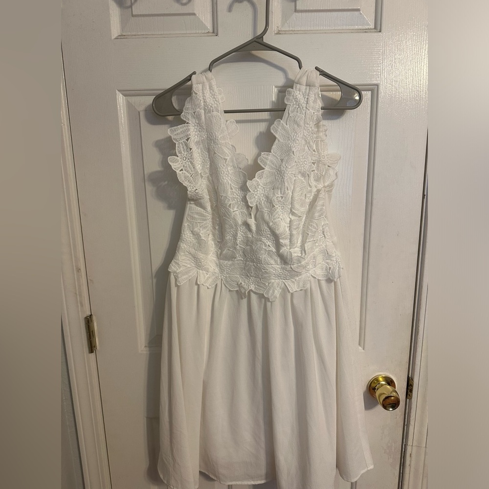 White flower dress